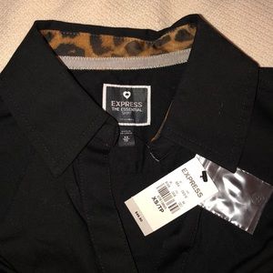 Express button down (dress) shirt black